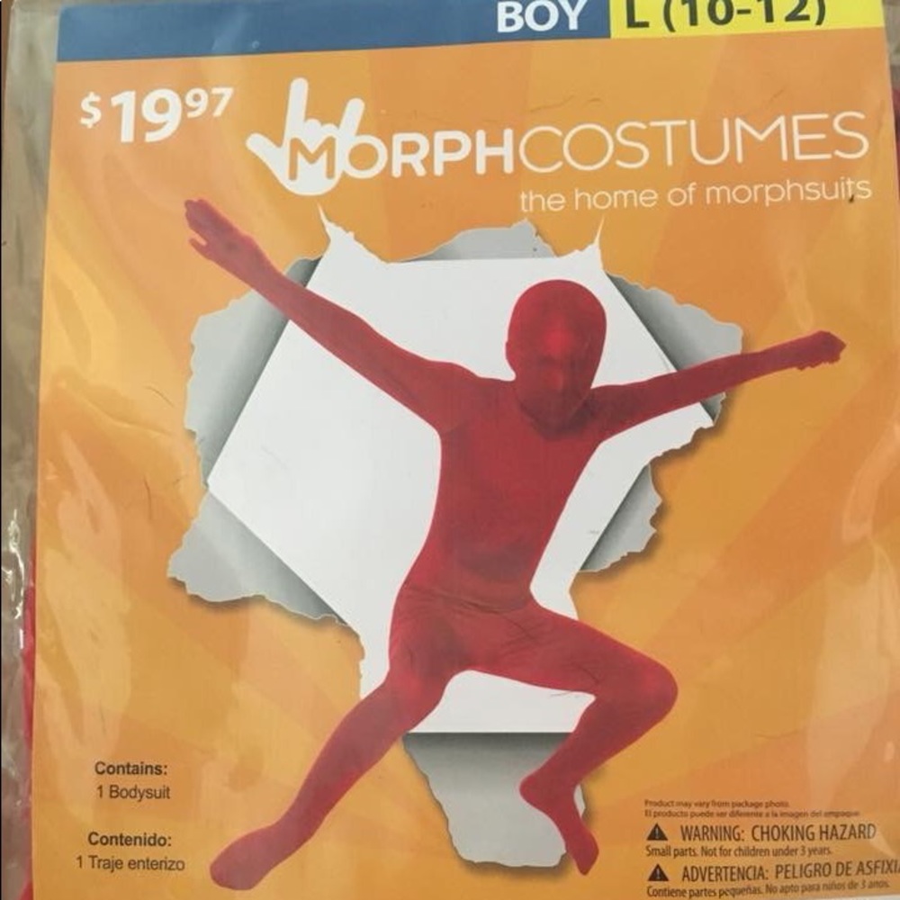NEW Morph original Halloween costume boys 10-12